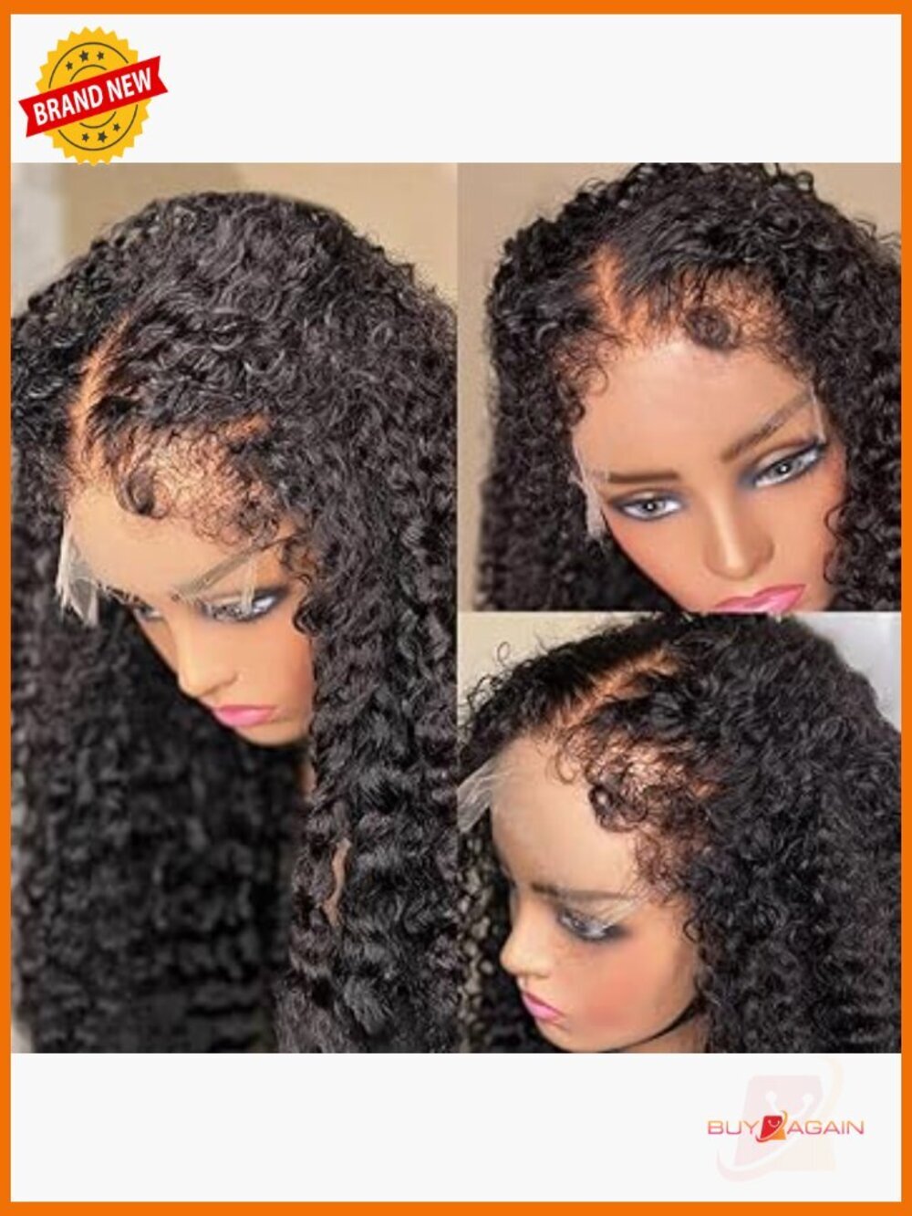 13x4 Lace Front Wig Human Hair 180 Density Deep Wave Curly Pre Plucked